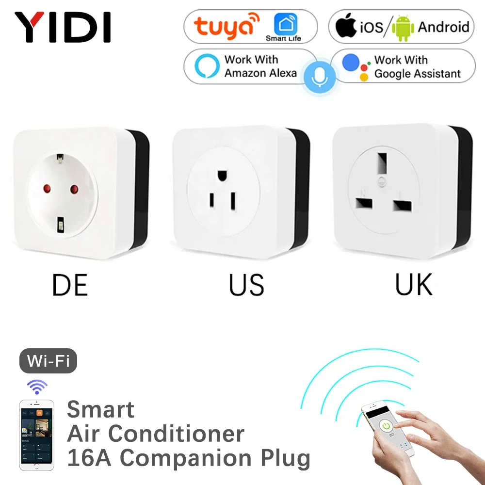 Smart Outdoor Plug - 16A WiFi Air Conditioner Wall Plug