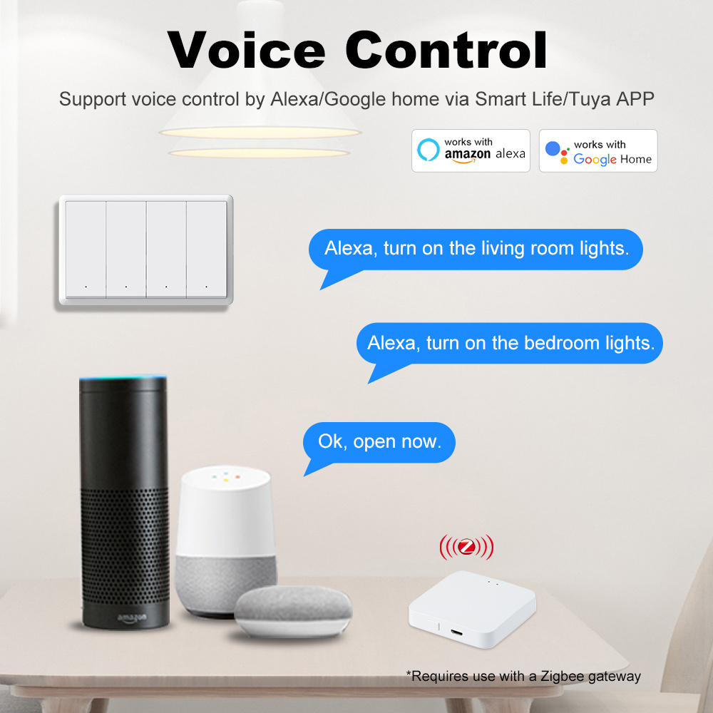 Manhot Smart zigbee Switch No  - Tuya Smart Switch ulasan dan harga