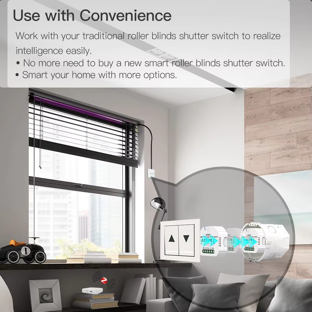 MOES ZigBee Smart RF433 Curtai - Smart Home Moes ulasan dan harga