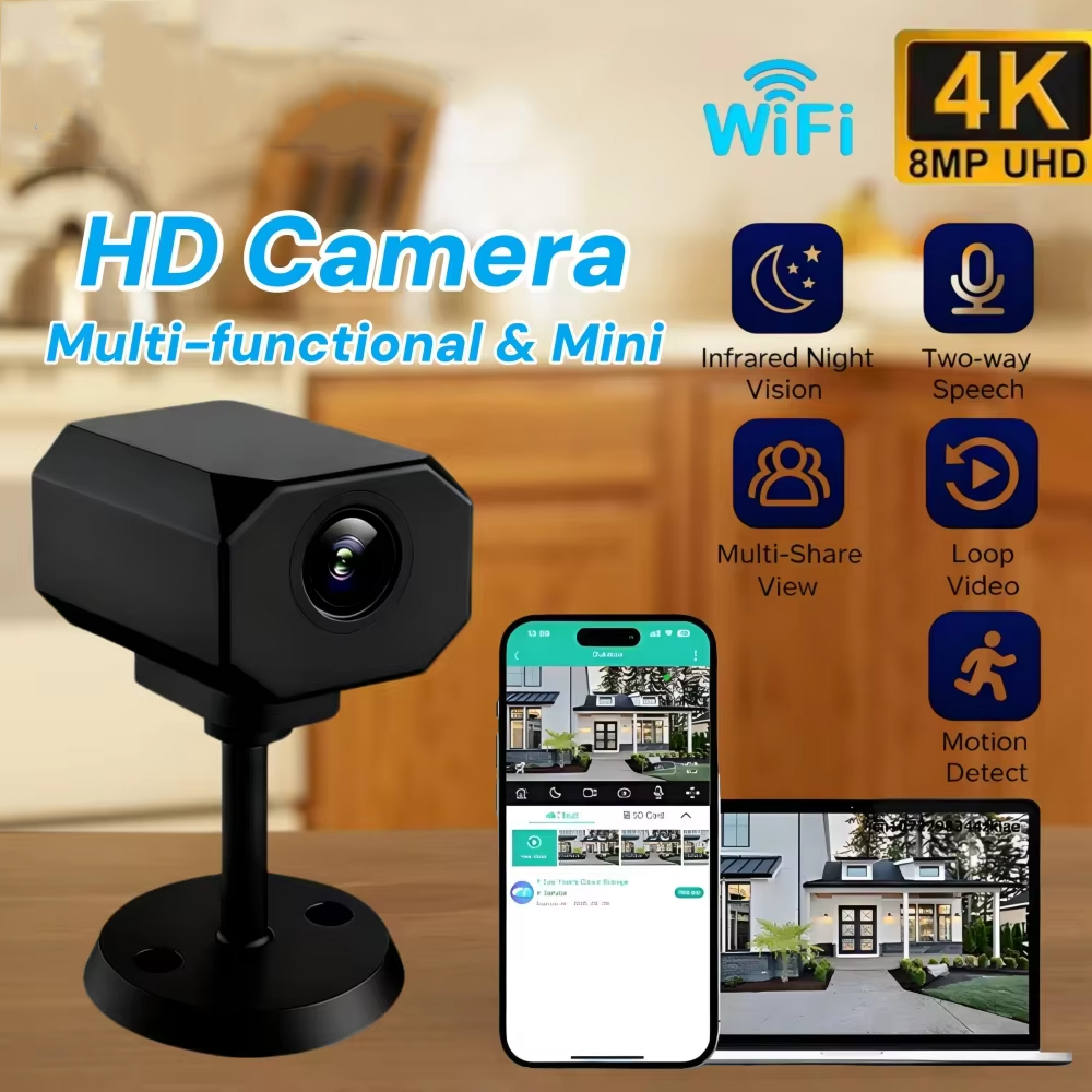 4K HD WiFi Security Camera for - Smart Home Remote Control ulasan dan harga