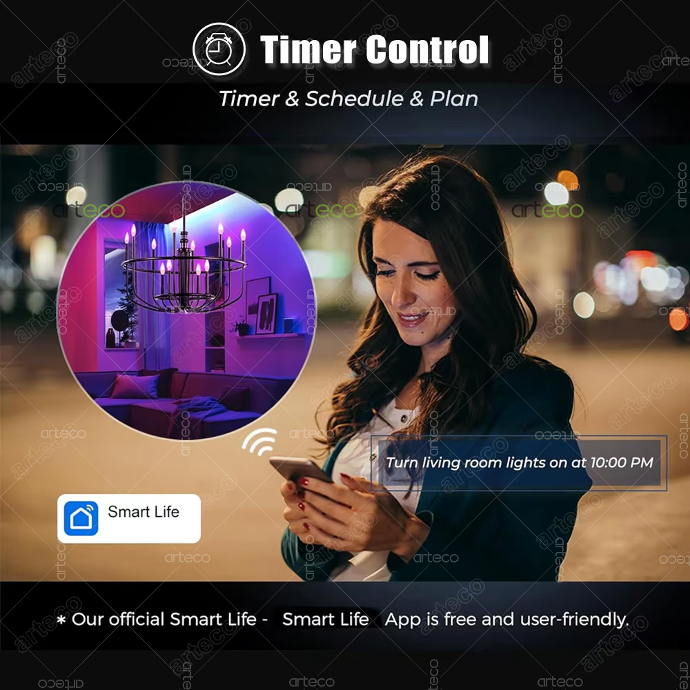 Tuya E14 Candle Lamp Smart Lif - Wifi Led Dimmer ulasan dan harga