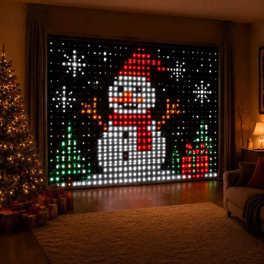 LED Pixel Curtain Lights Bluet - Smart Home Diy ulasan dan harga