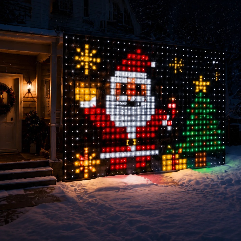LED Pixel Curtain Lights Bluet - Smart Home Diy ulasan dan harga