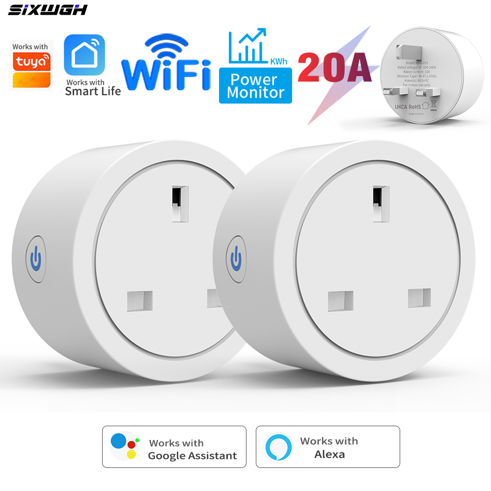 20A Tuya WiFi Smart UK Plug So - Smart Outdoor Plug ulasan dan harga