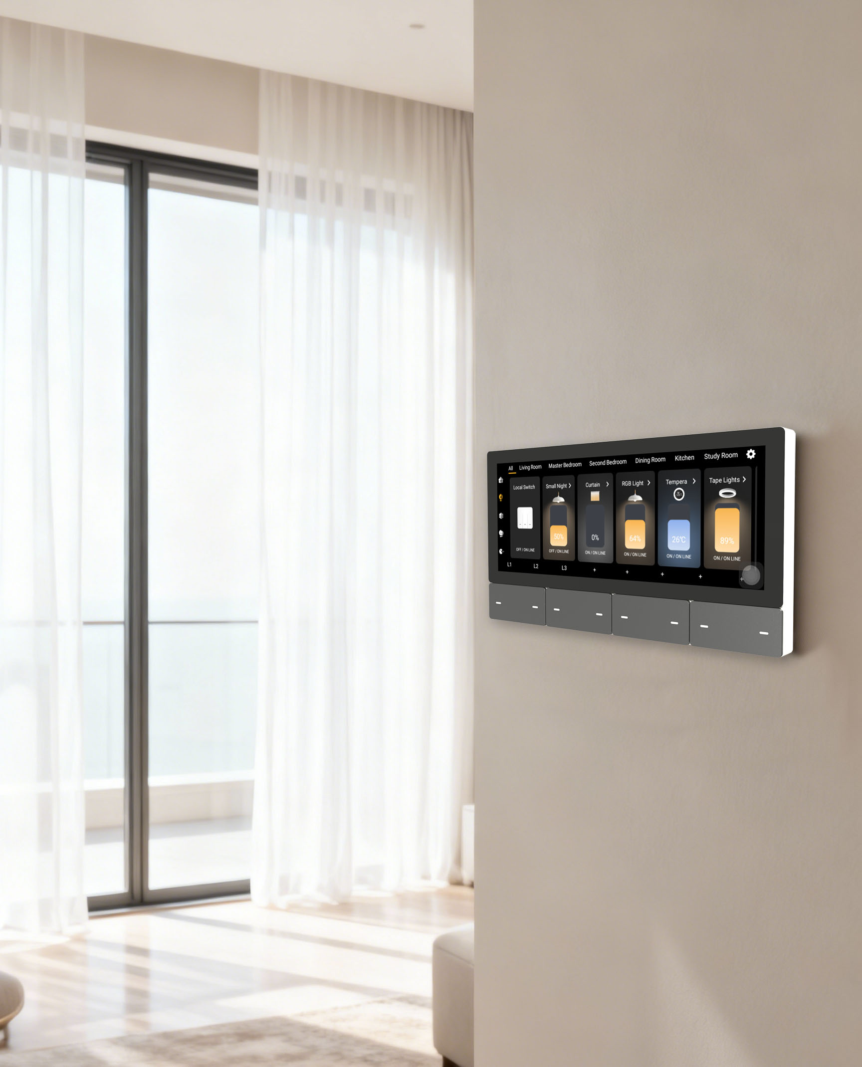 F5 Tuya UK Touch Screen Music  - Smart Home Control ulasan dan harga