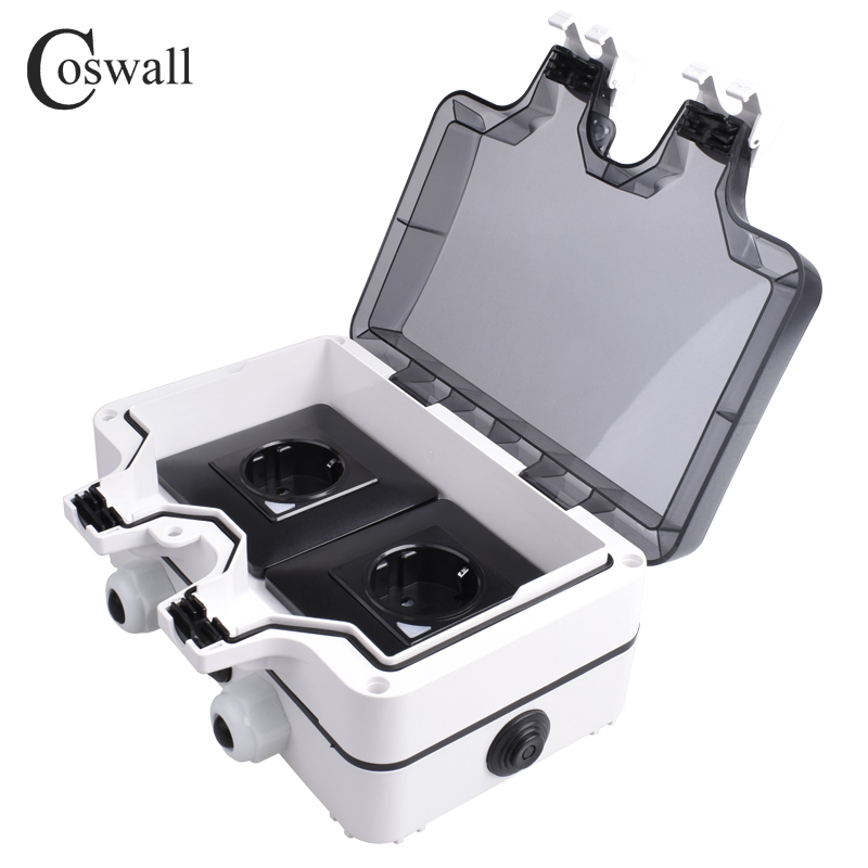 Coswall IP66 Waterproof EU Soc - Smart Outdoor Plug ulasan dan harga