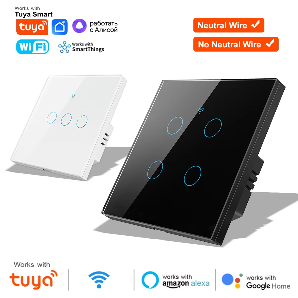 1 2 3 4 Gang WiFi RF 433mhz To - Tuya Smart Switch ulasan dan harga