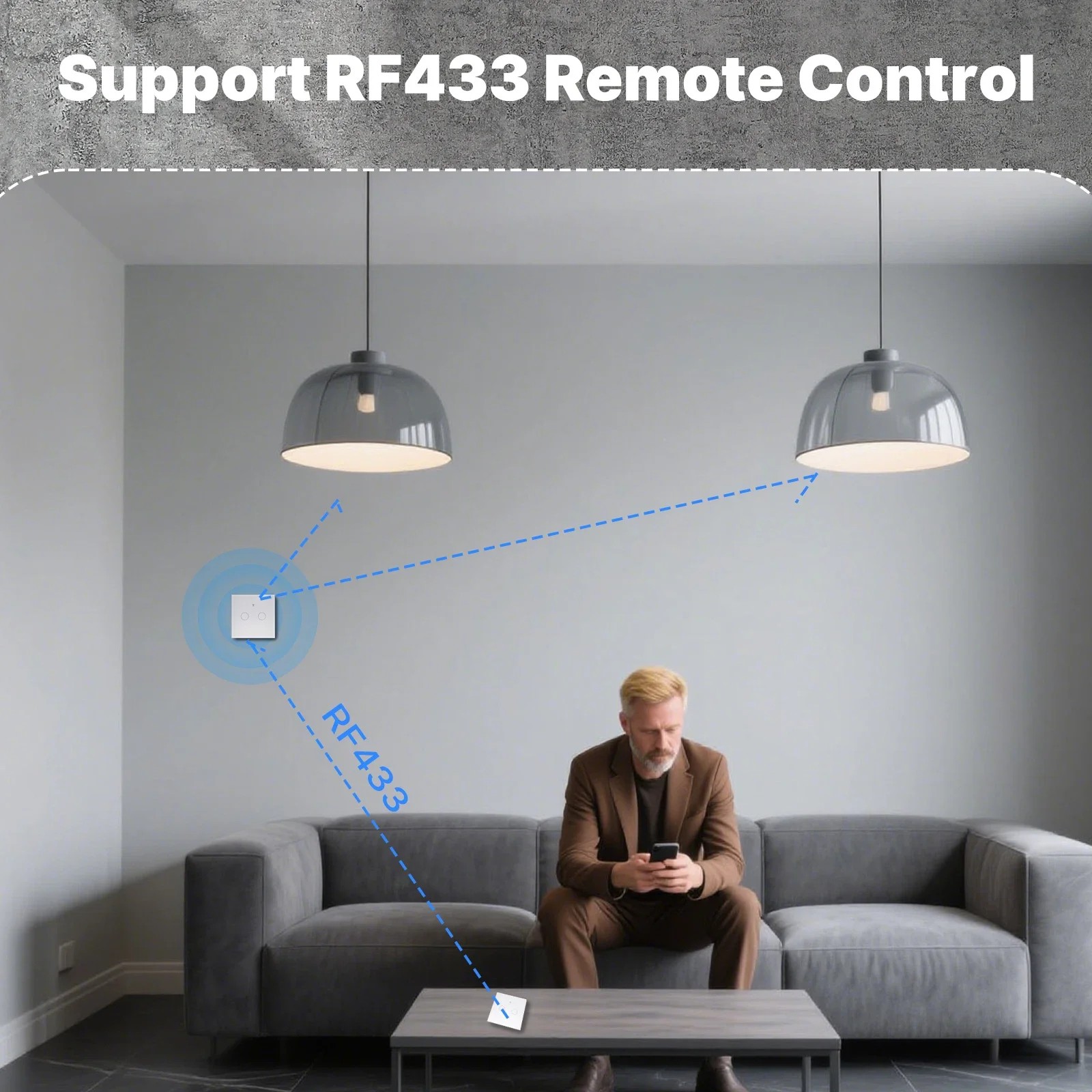 MOES WiFi+RF433 Smart Touch Sw - Smart Home Moes ulasan dan harga
