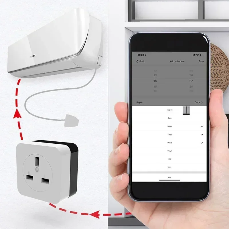 16A WiFi Air Conditioner Wall  - Smart Outdoor Plug ulasan dan harga