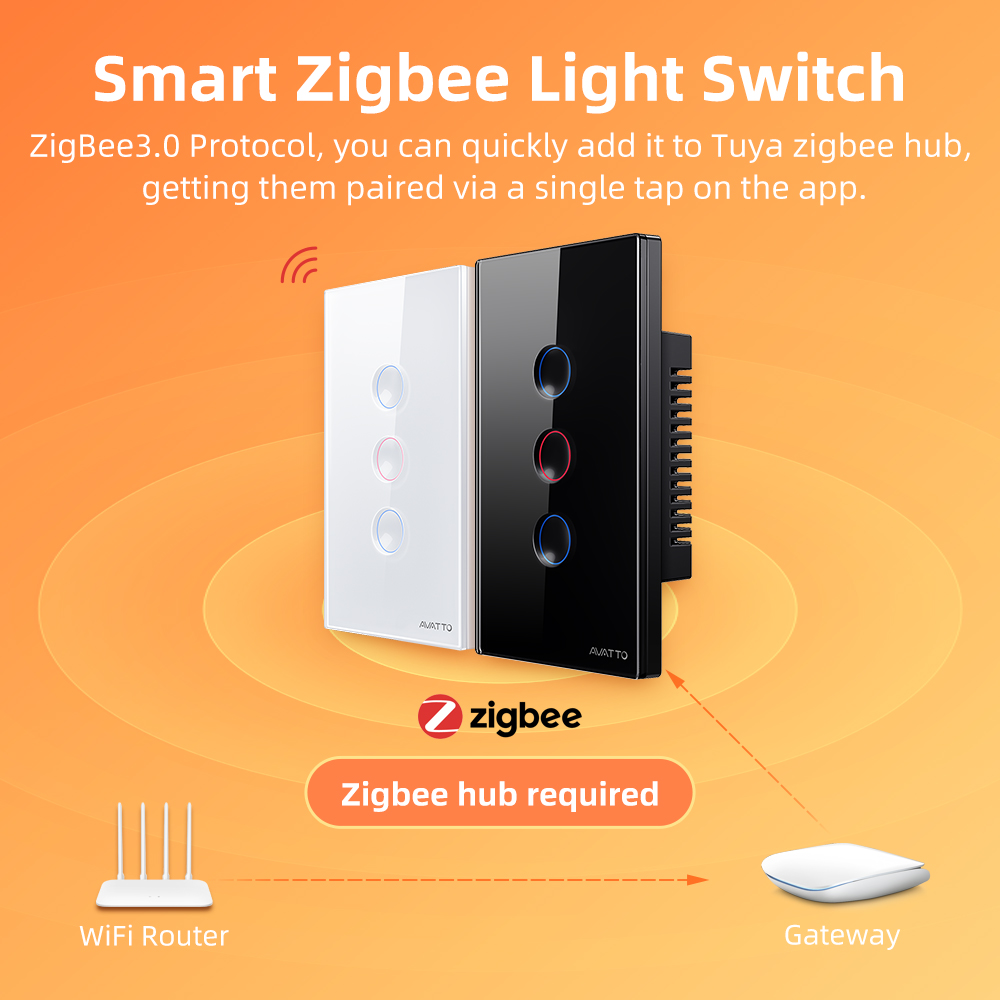 AVATTO 1/2/3/4 Gang ZigBee Sma - Tuya Smart Switch ulasan dan harga