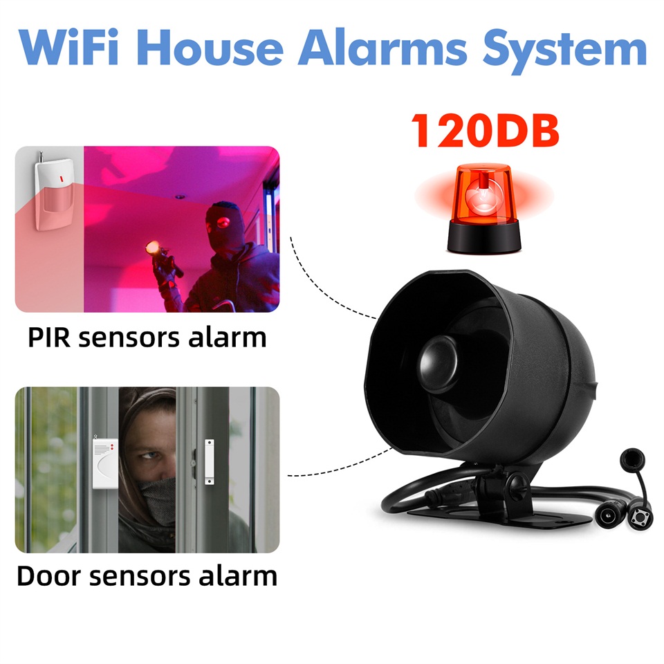 KERUI 120db Siren Alarm System - Smart Home Speaker ulasan dan harga