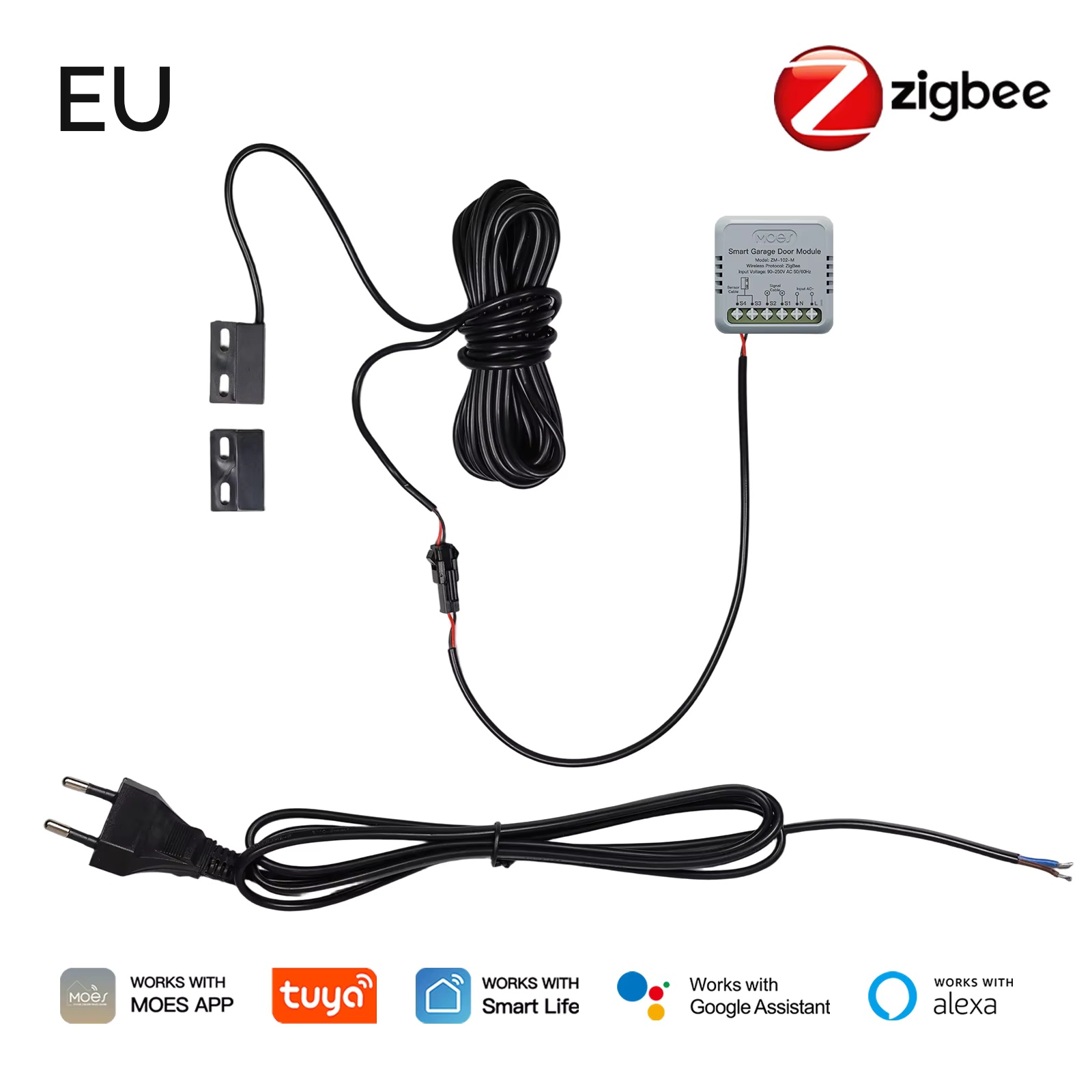 MOES Zigbee Garage Door Contro - Smart Home Moes ulasan dan harga