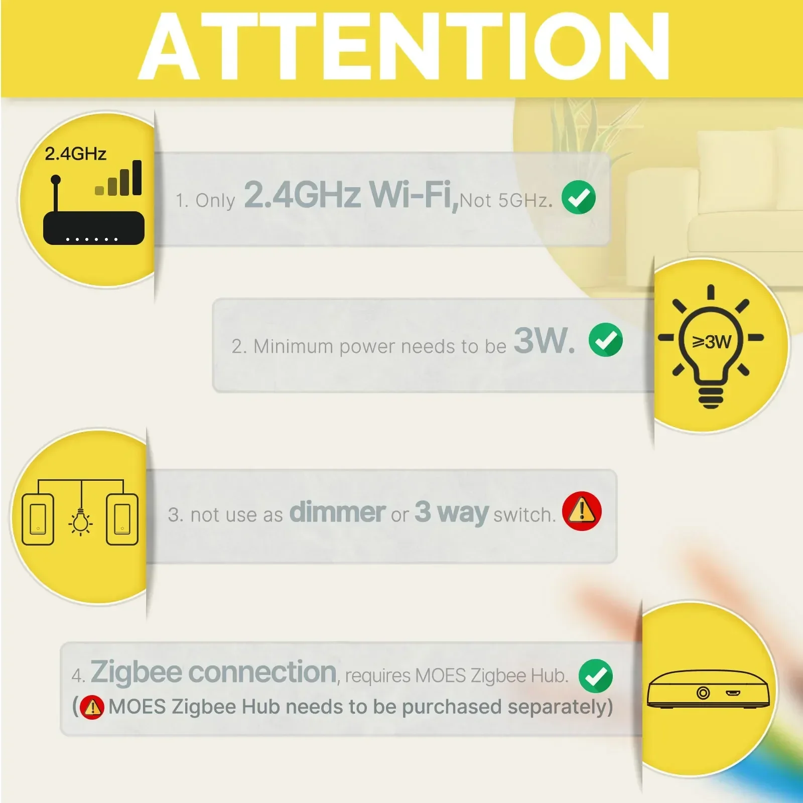 MOES Tuya ZigBee US Smart Ligh - Smart Home Moes ulasan dan harga