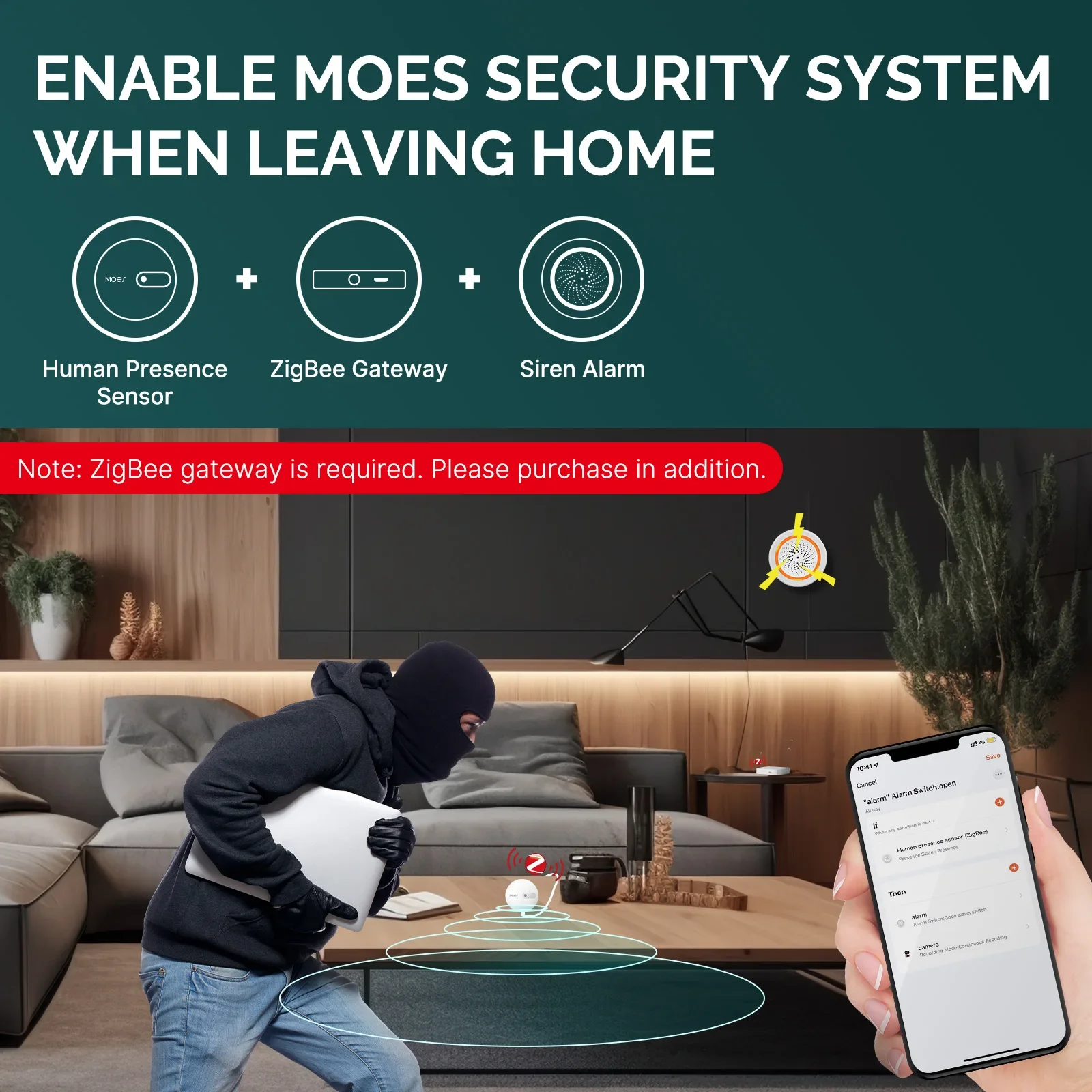 MOES ZigBee Human Presence Sen - Smart Home Moes ulasan dan harga