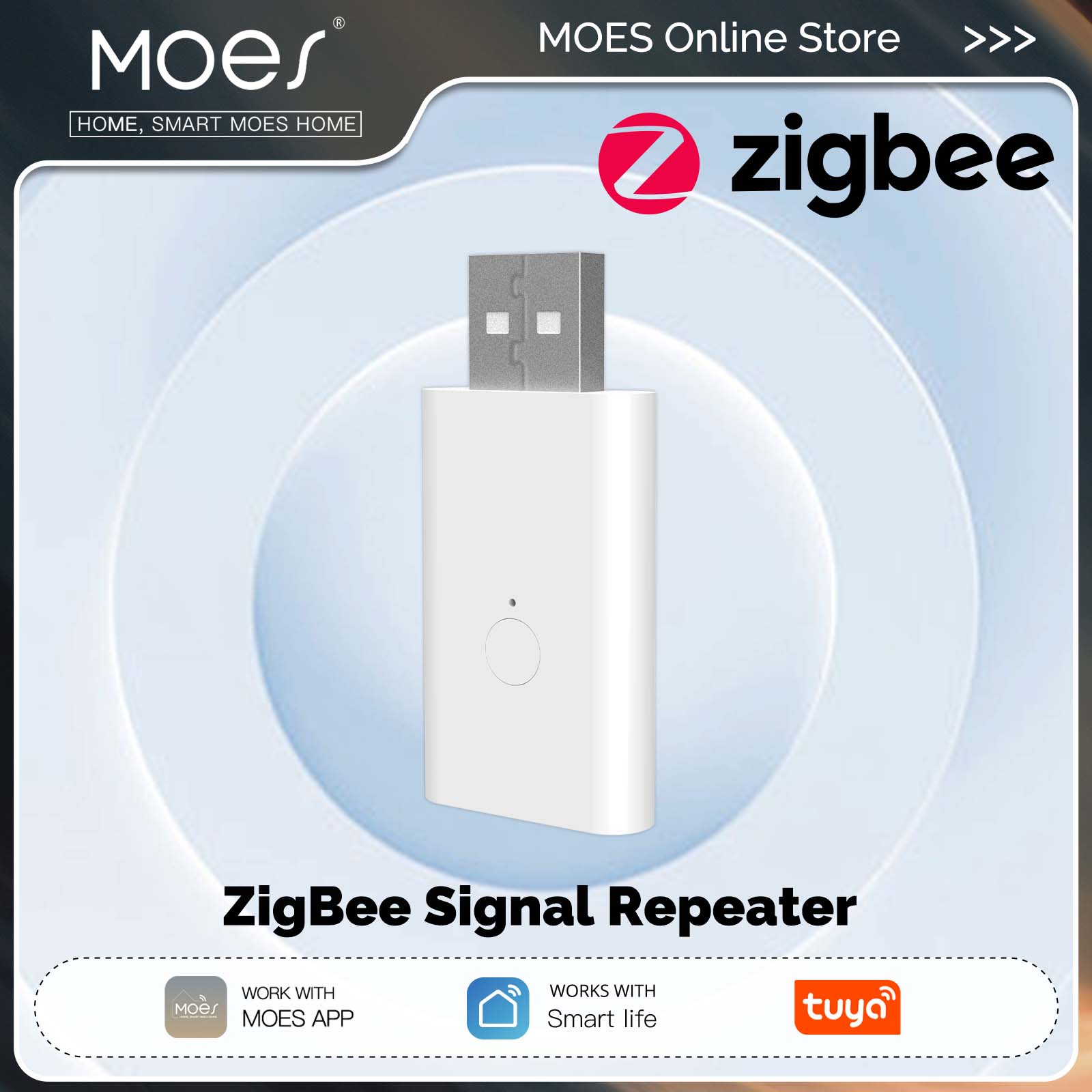 MOES Tuya ZigBee3.0 Signal Rep - Smart Home Moes ulasan dan harga
