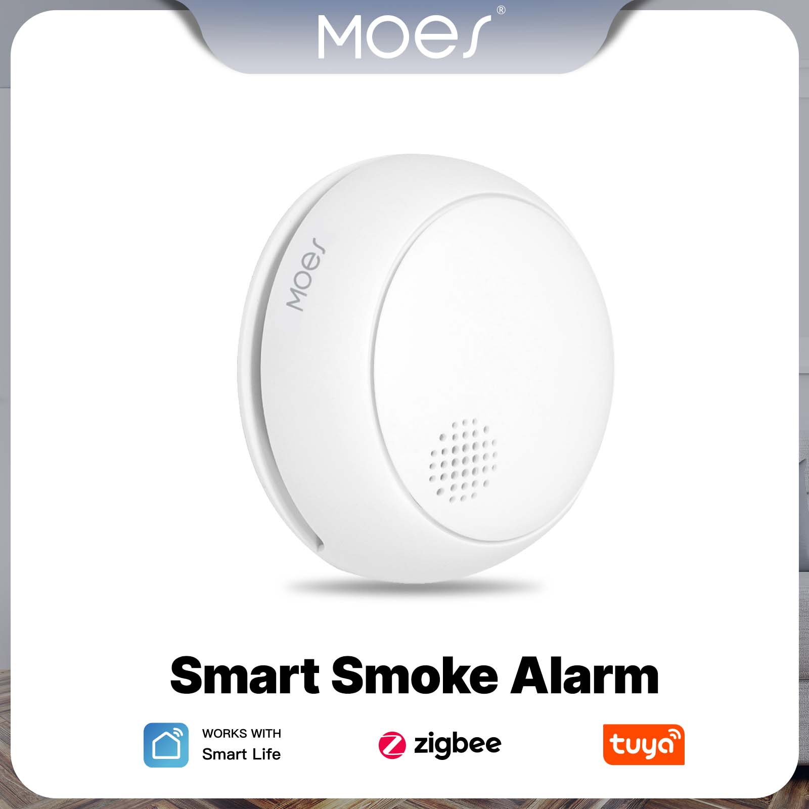 MOES ZigBee Smart Smoke Alarm  - Smart Home Moes ulasan dan harga