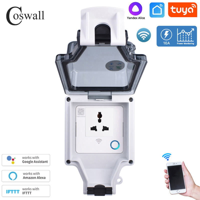 Coswall Tuya Wifi Voice Contro - Smart Outdoor Plug ulasan dan harga
