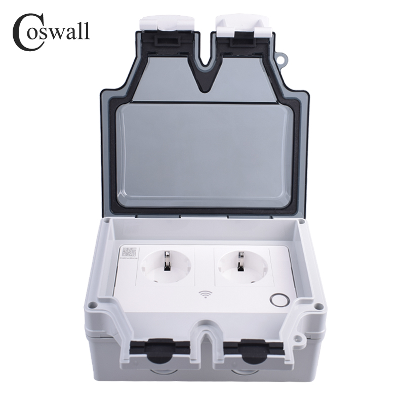 Coswall Tuya Wifi Voice Contro - Smart Outdoor Plug ulasan dan harga