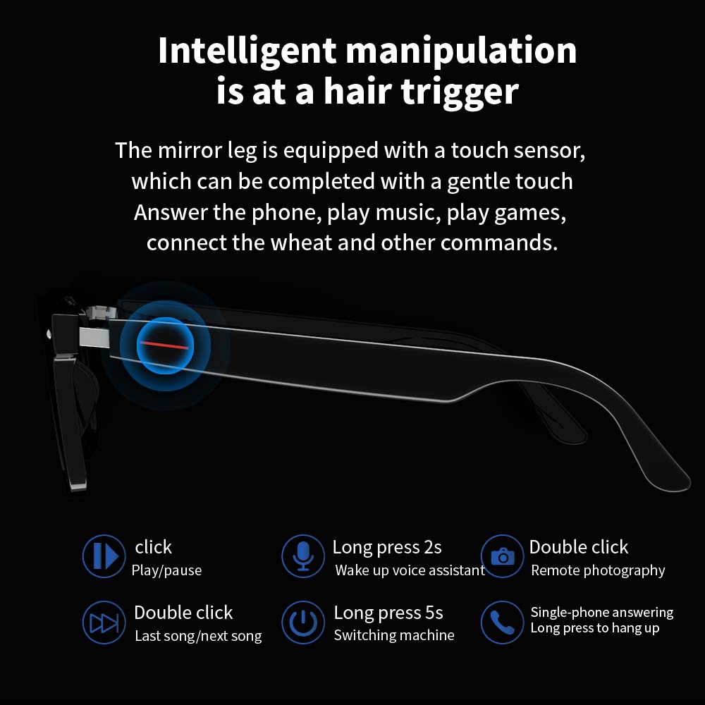 SENBONO E13 Smart Glasses:Blue - Smart Home Speaker ulasan dan harga